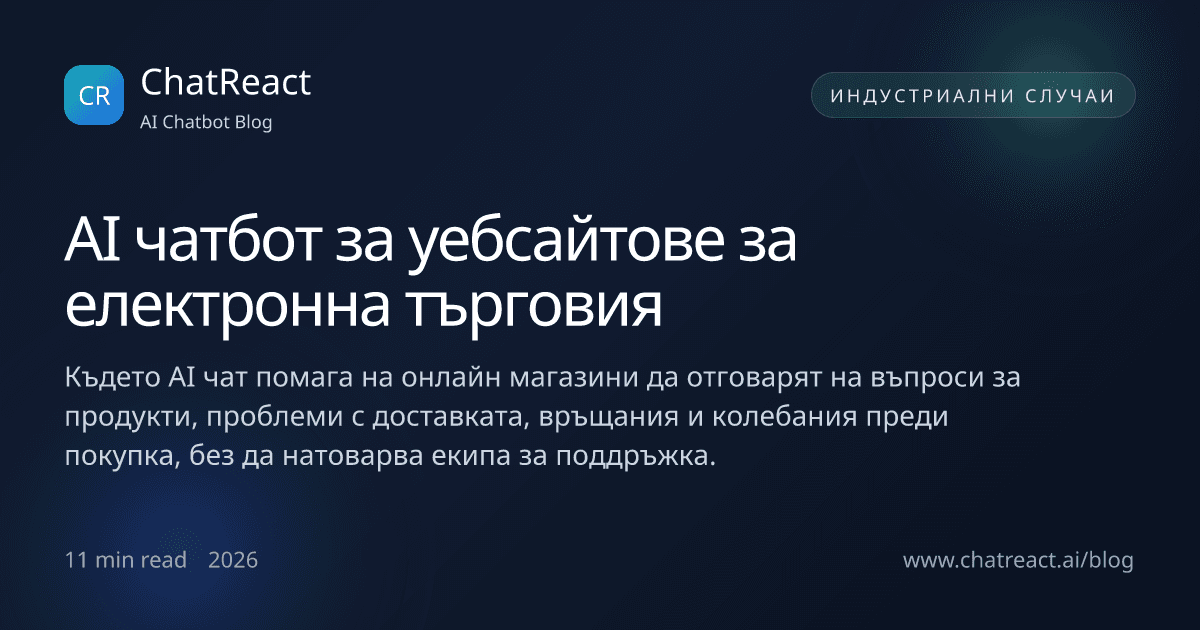 Илюстрация за статията AI чатбот за уебсайтове за електронна търговия