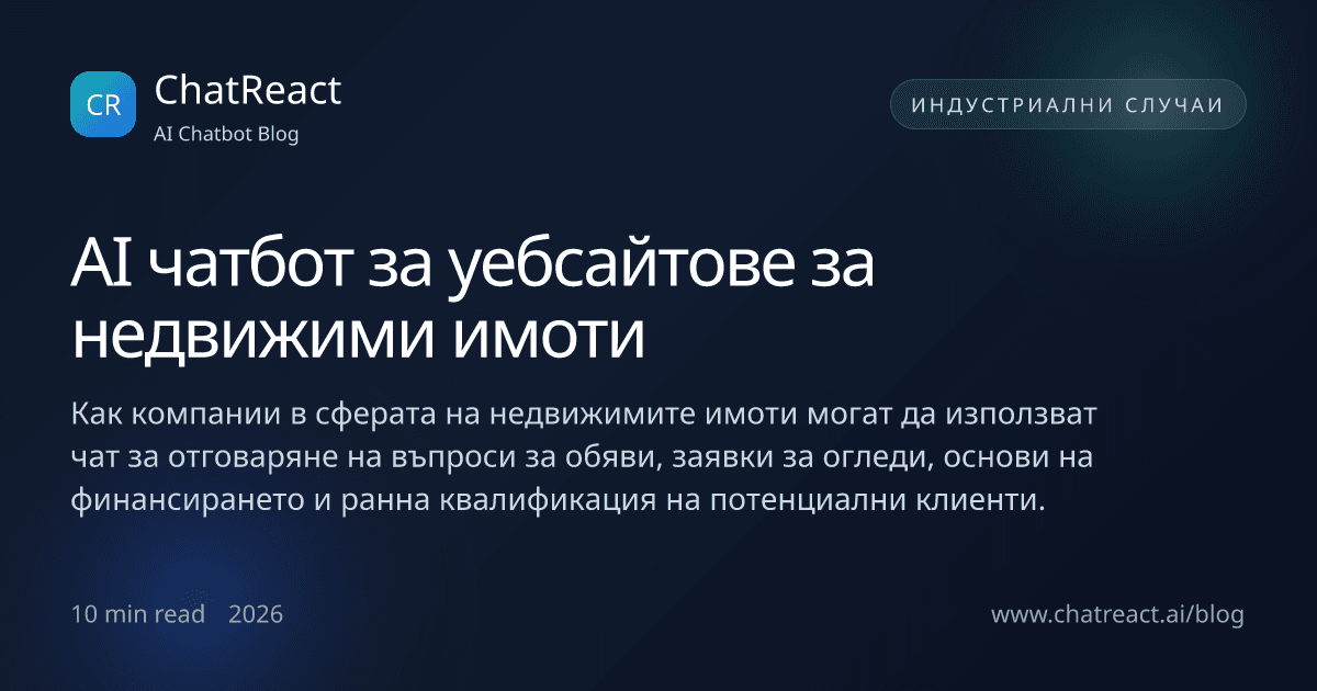 Илюстрация за статията AI чатбот за уебсайтове за недвижими имоти
