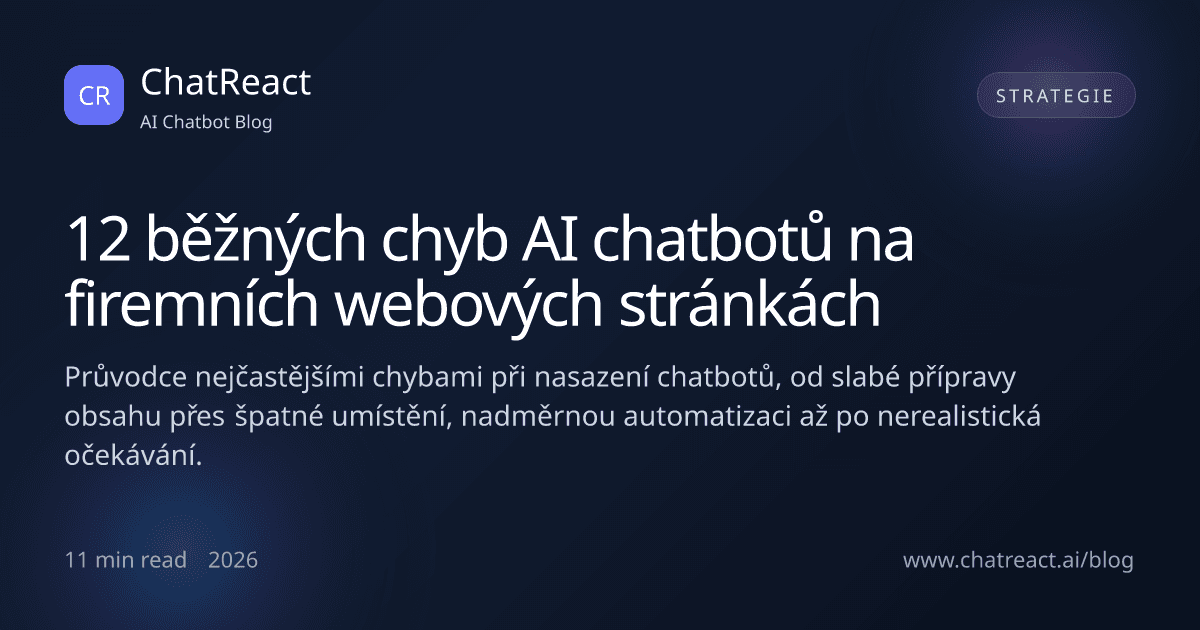 Ilustrace k článku 12 běžných chyb AI chatbotů na firemních webových stránkách