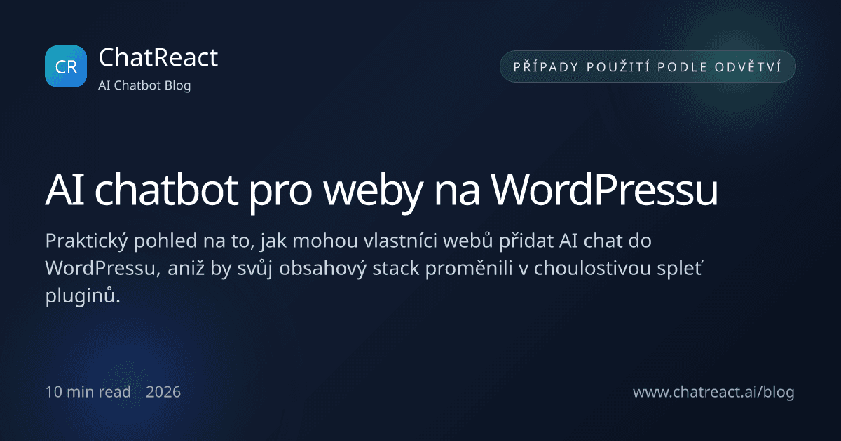 Ilustrace k článku AI Chatbot pro WordPress weby