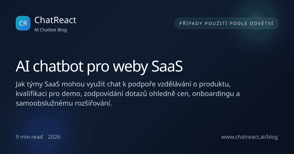 Ilustrace článku: AI chatbot pro weby SaaS