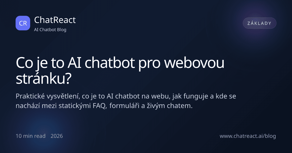 Ilustrace článku 'Co je to AI chatbot pro webovou stránku?'
