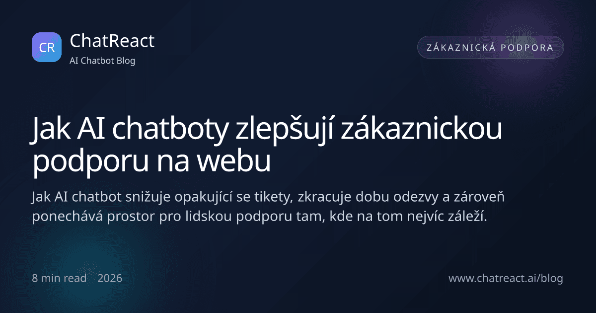Ilustrace článku Jak AI chatboty zlepšují zákaznickou podporu na webu