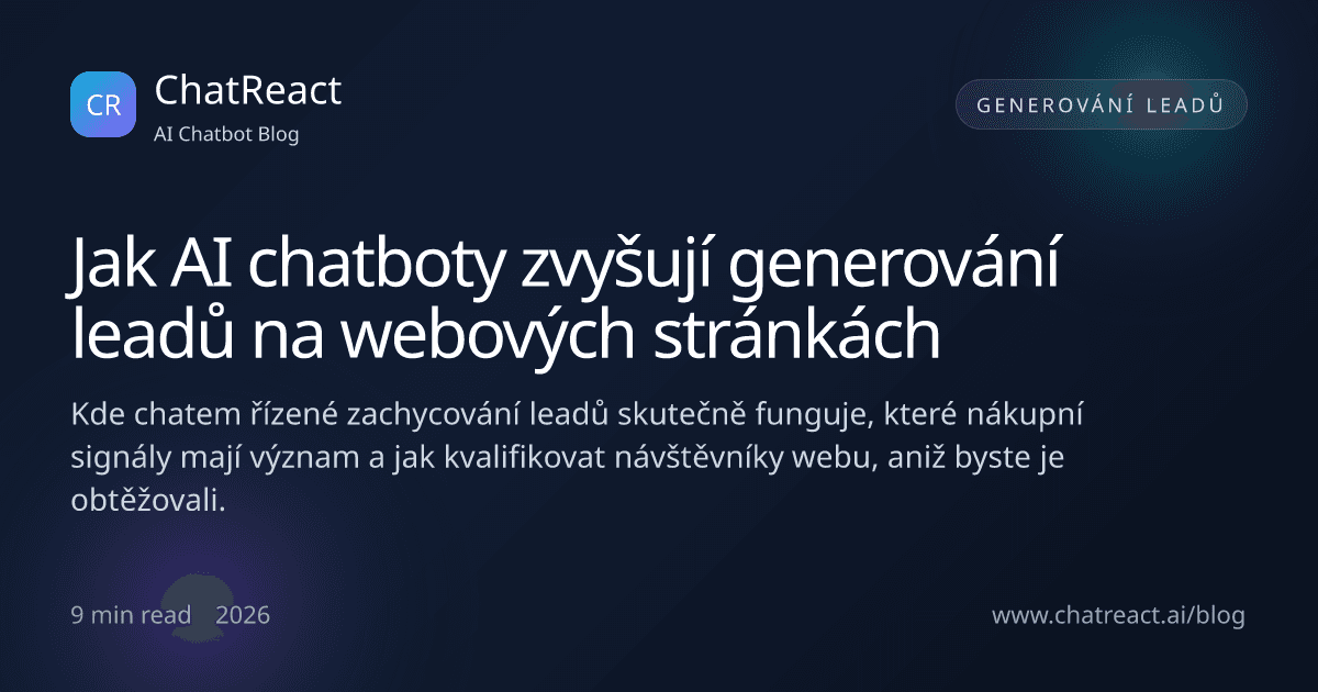 Ilustrace článku Jak AI chatboty zvyšují generování leadů na webových stránkách