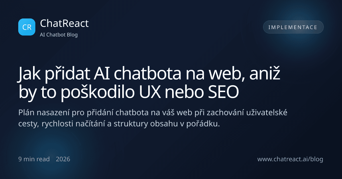 Ilustrace článku Jak přidat AI chatbota na web, aniž by to poškodilo UX nebo SEO