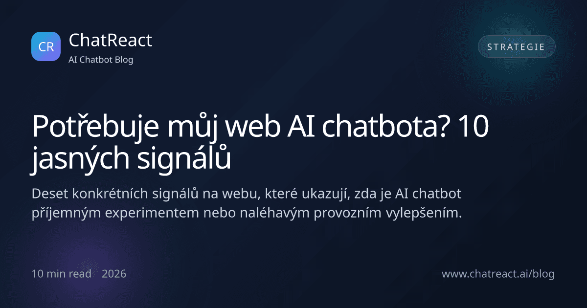 Ilustrace článku Potřebuje můj web AI chatbota? 10 jasných signálů