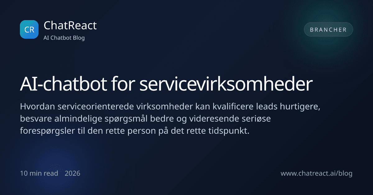 Illustration til artikel om AI-chatbot for servicevirksomheder