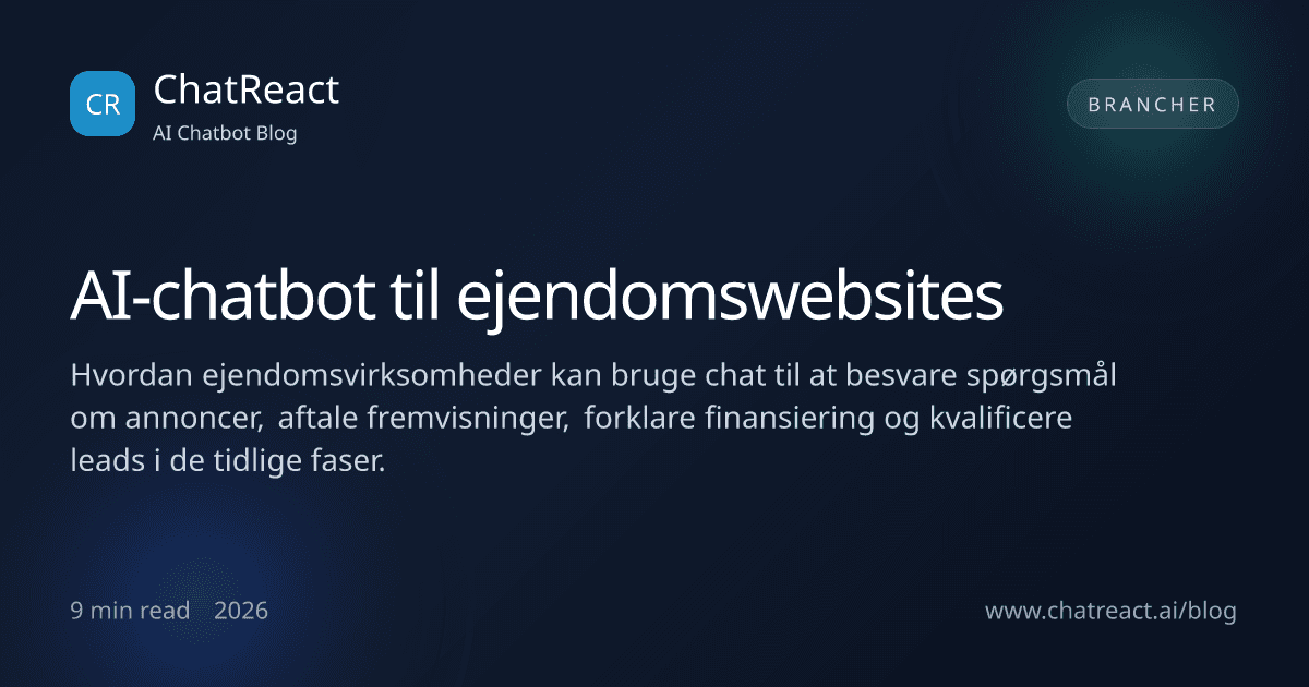 Illustration til artikel om AI-chatbot til ejendomswebsites