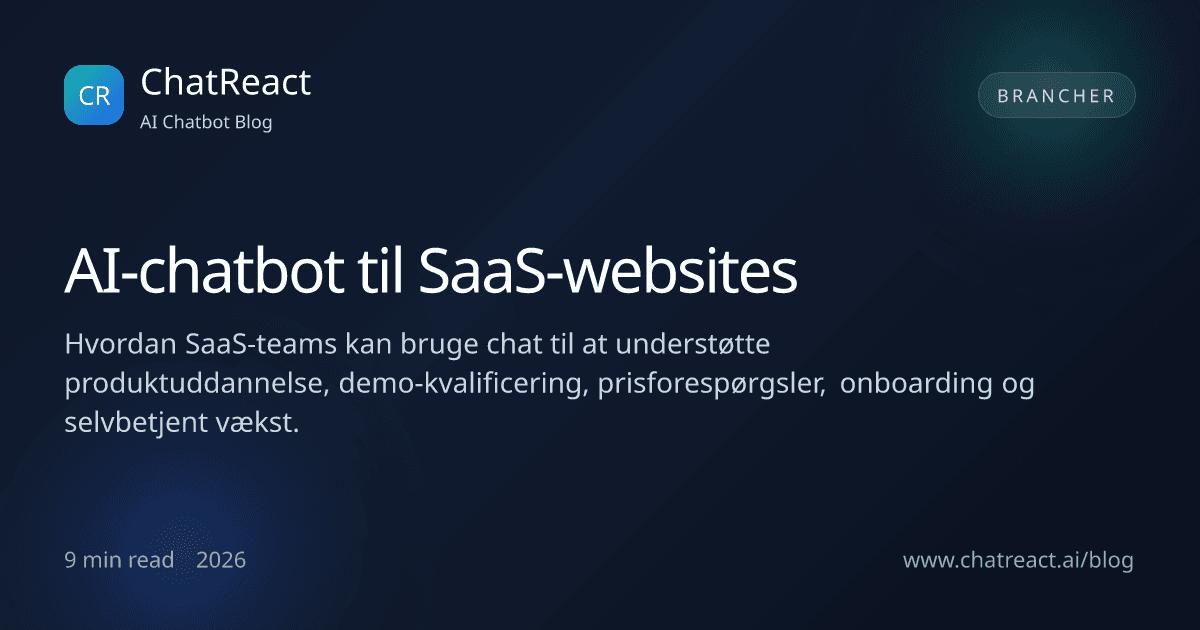 Illustration til artikel om AI-chatbot til SaaS-websites