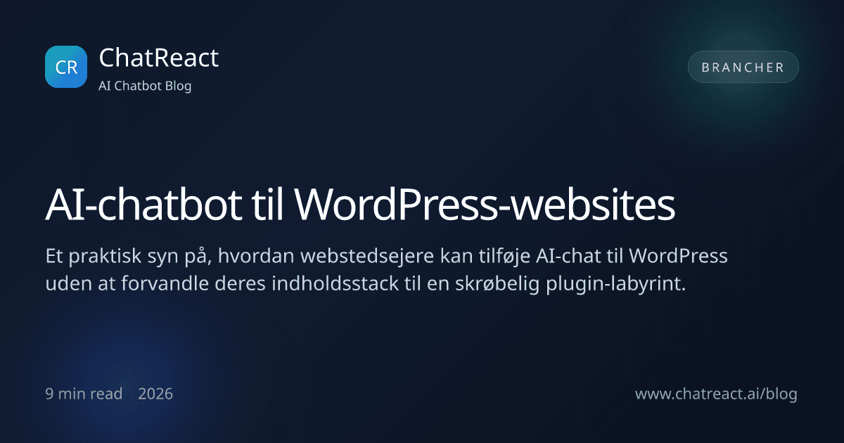 Illustration til artikel om AI-chatbot til WordPress-websites