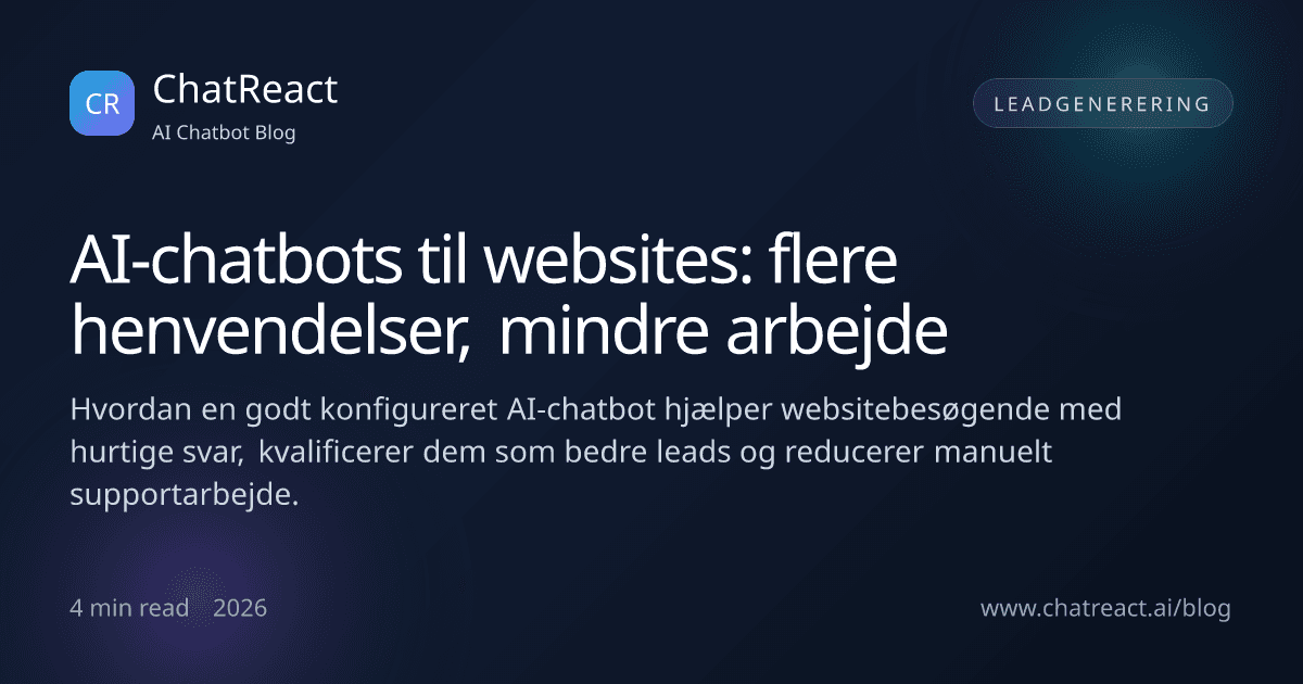 Illustration til artikel om AI-chatbot på website med flere henvendelser og mindre manuelt arbejde