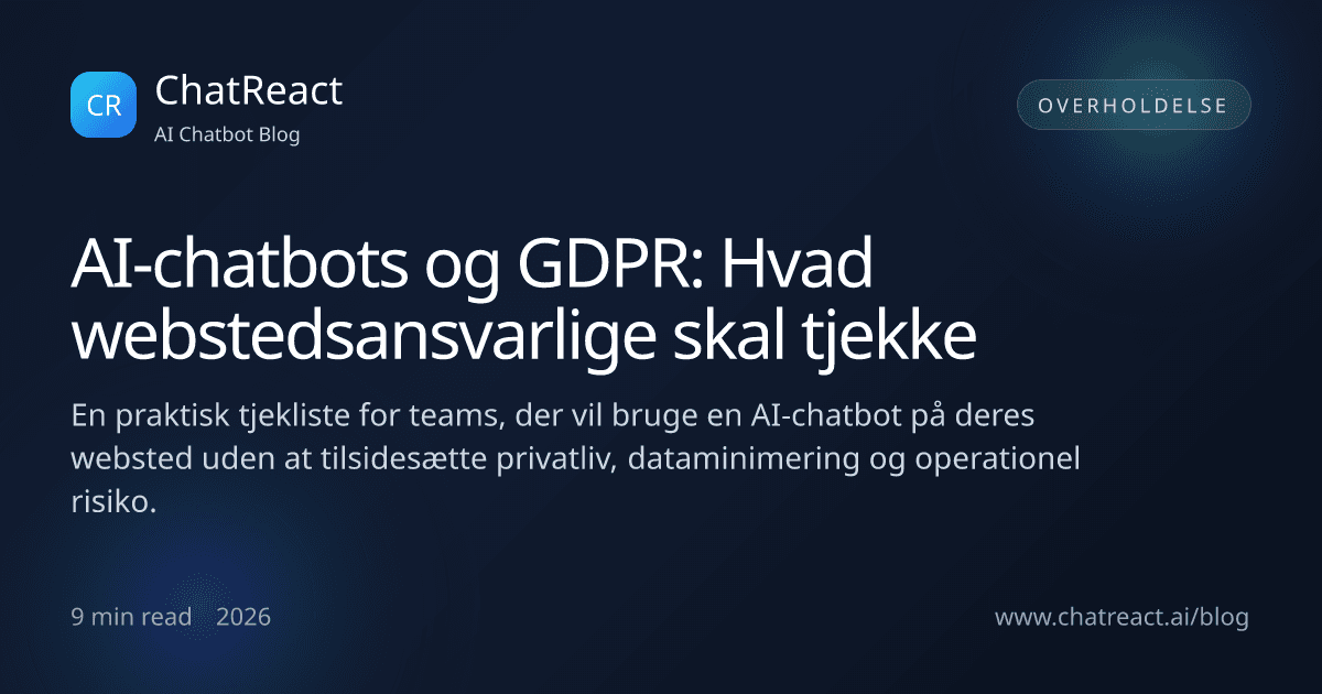 Illustration til artiklen AI-chatbots og GDPR: Hvad webstedsansvarlige skal tjekke