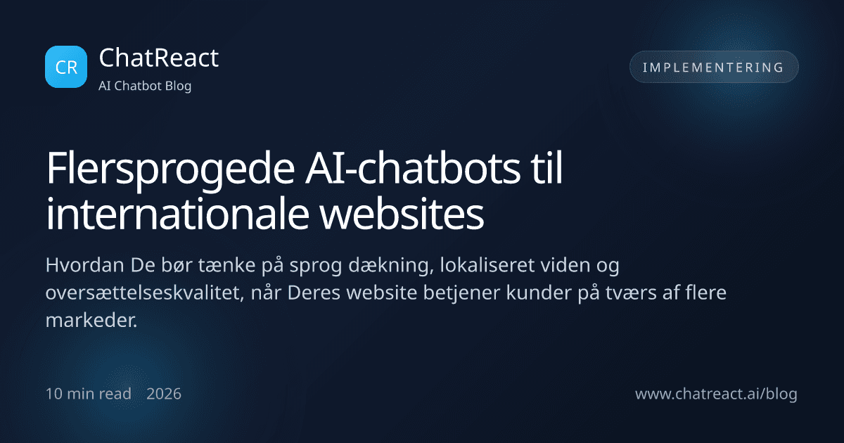 Illustration til artiklen Flersprogede AI-chatbots til internationale websites