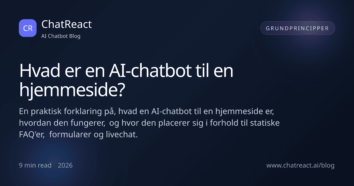 Artikelillustration: Hvad er en AI-chatbot til en hjemmeside?