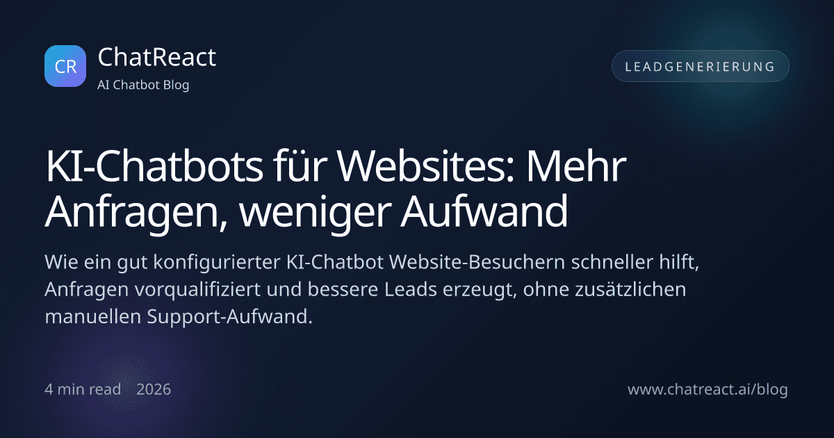 Illustration zu einem Website-KI-Chatbot für mehr Anfragen bei weniger manuellem Aufwand