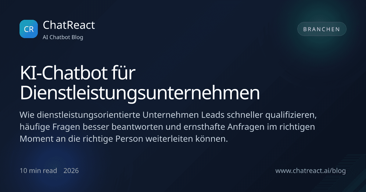 Illustration zum Artikel ‚KI-Chatbot für Dienstleistungsunternehmen‘