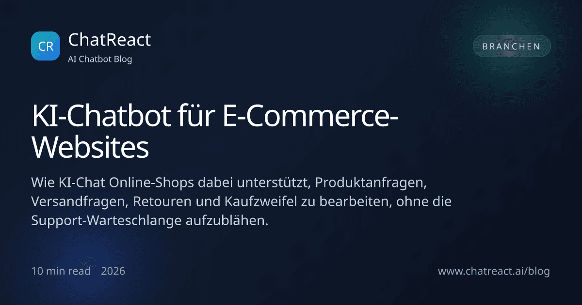 Illustration zum Artikel über AI‑Chatbots für E‑Commerce‑Websites