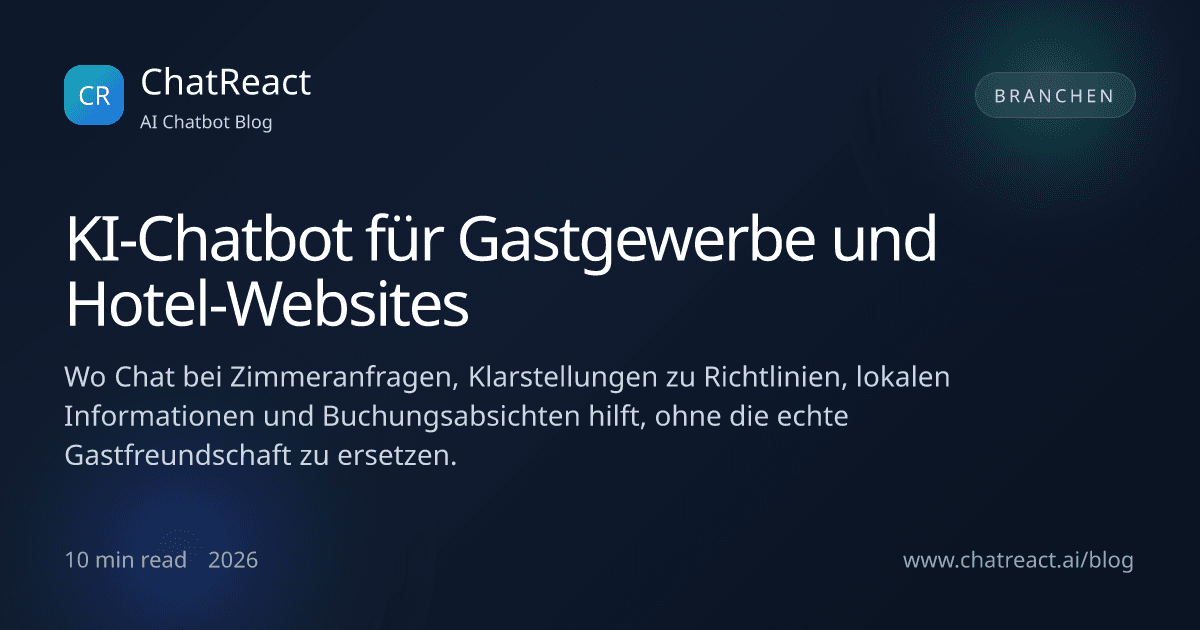Illustration zum Artikel 'KI-Chatbot für Gastgewerbe und Hotel-Websites'