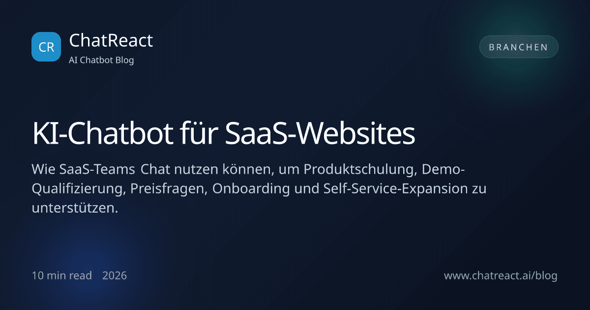 Illustration zum Artikel 'KI-Chatbot für SaaS-Websites'