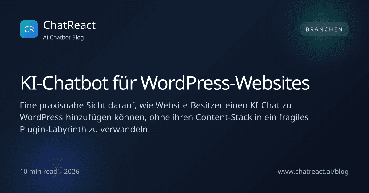 Artikel-Illustration: KI-Chatbot für WordPress-Websites