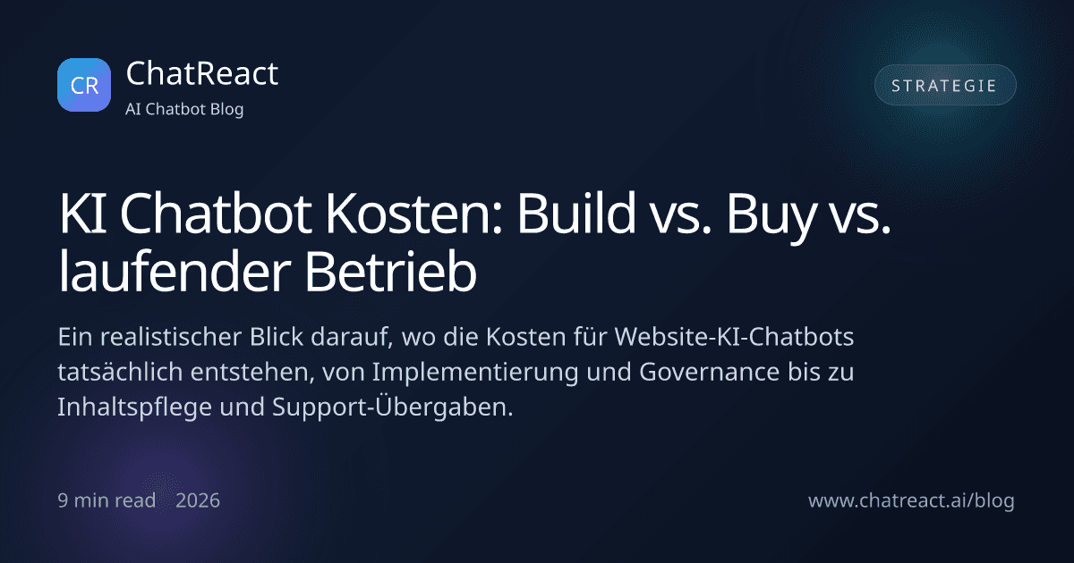 Illustration zum Artikel 'KI-Chatbot-Kosten: Eigenentwicklung vs. Kauf vs. Wartung'