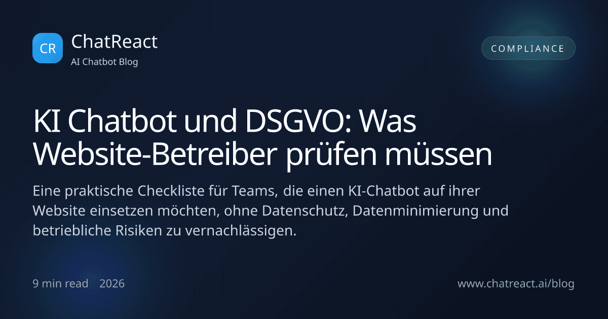 Illustration zum Artikel 'KI-Chatbots und DSGVO: Was Website-Betreiber prüfen müssen'