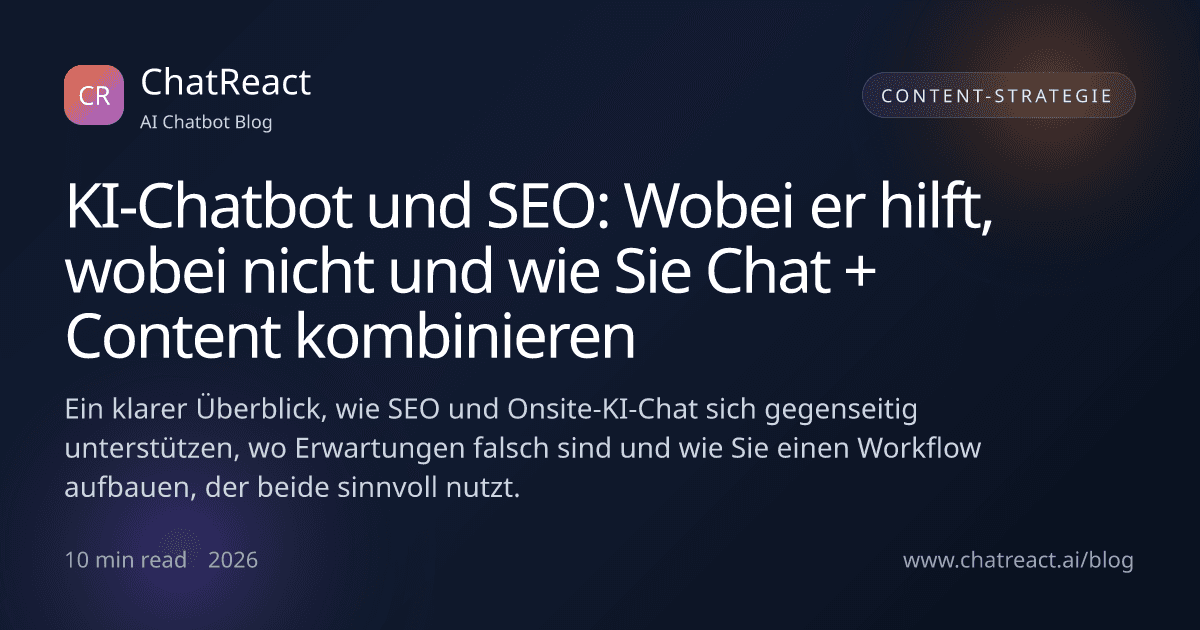 Illustration zum Artikel KI-Chatbot und SEO: Wobei er hilft, wobei nicht und wie Sie Chat + Content kombinieren