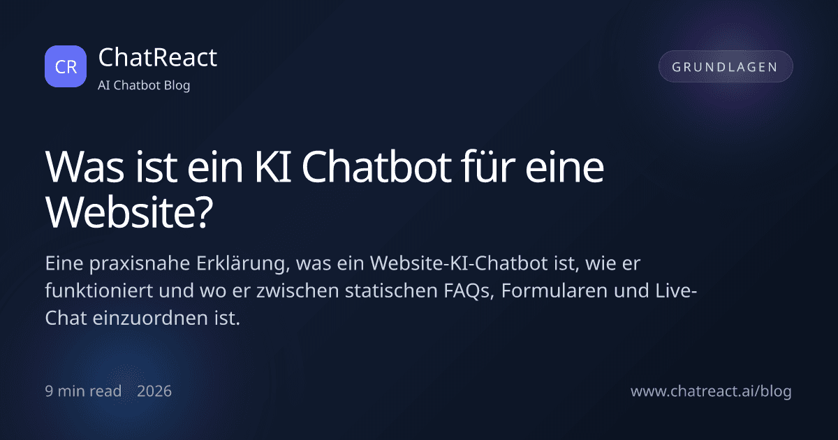 Artikelillustration: Was ist ein KI-Chatbot für eine Website?