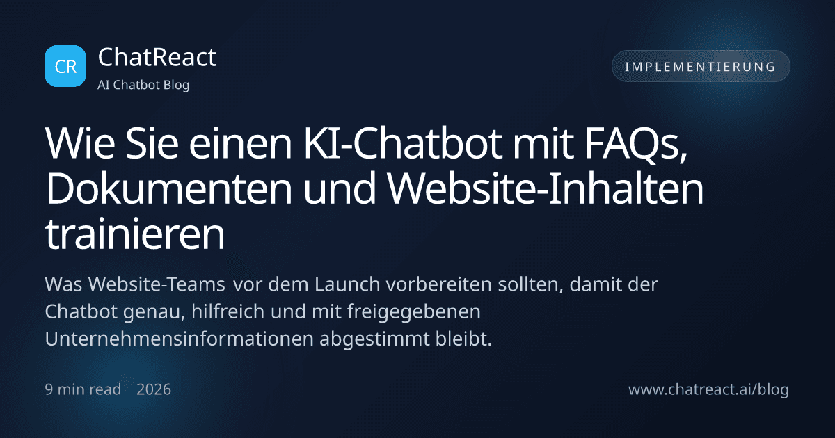 Illustration zum Artikel: Wie Sie einen KI-Chatbot mit FAQs, Dokumenten und Website-Inhalten trainieren