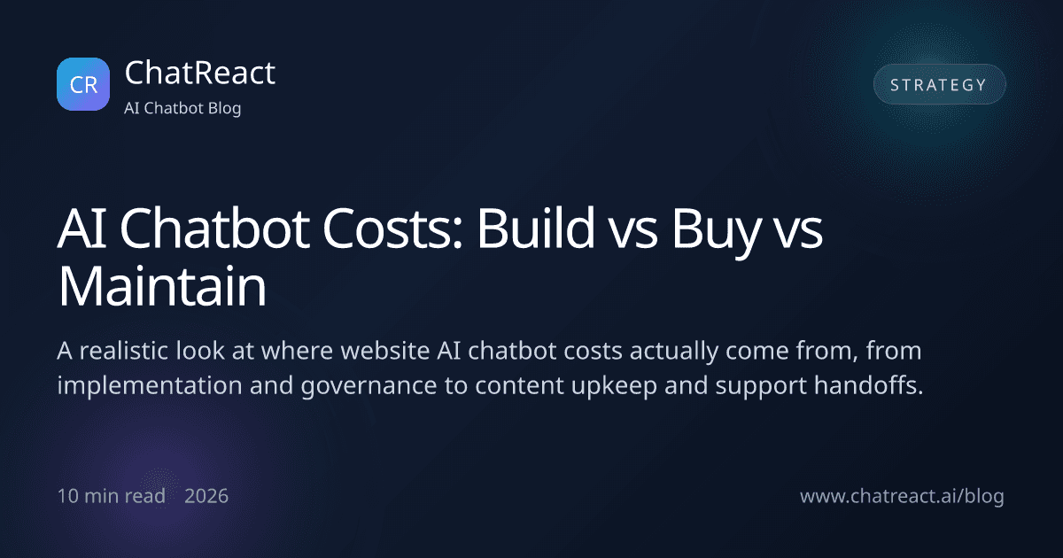 AI Chatbot Costs: Build vs Buy vs Maintain article illustration