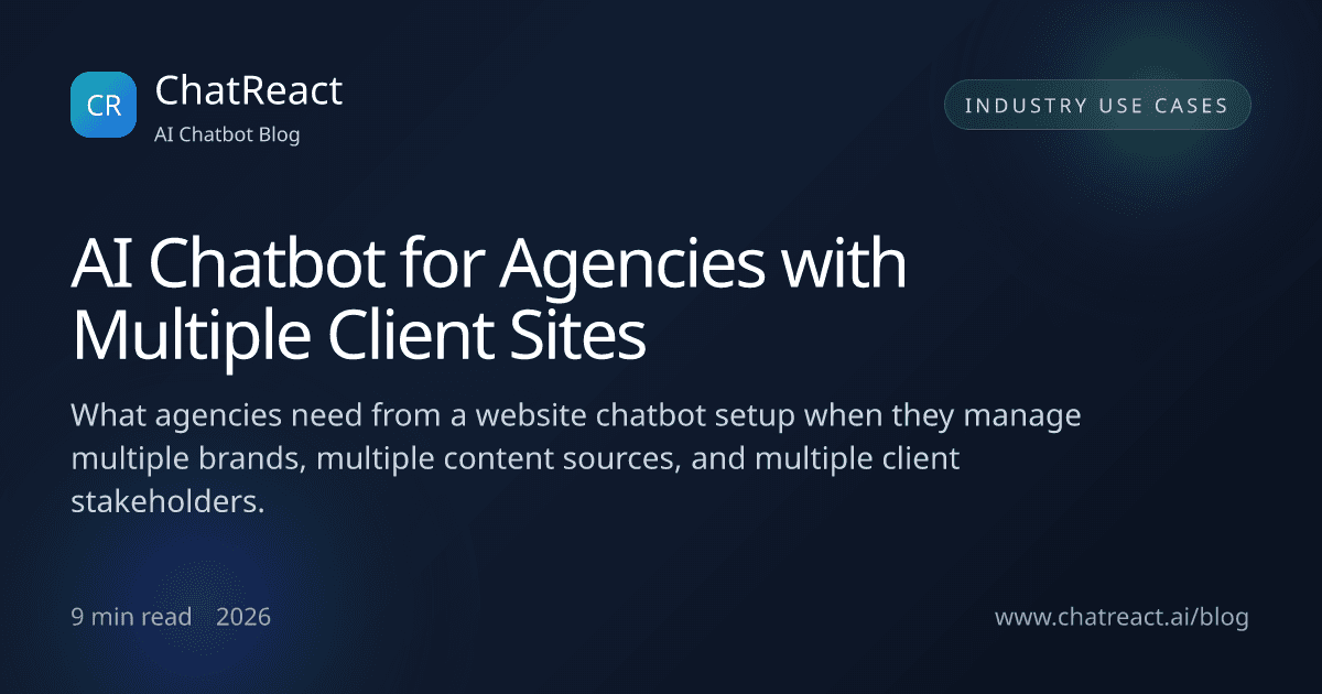 AI Chatbot for Agencies with Multiple Client Sites article illustration