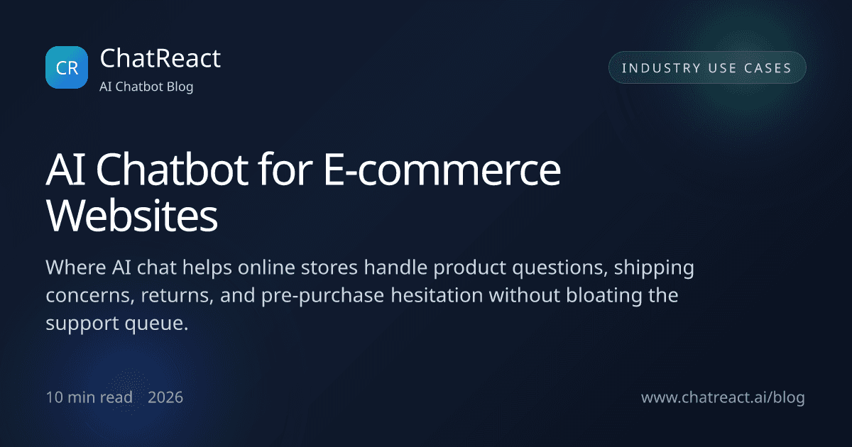 AI Chatbot for E-commerce Websites article illustration