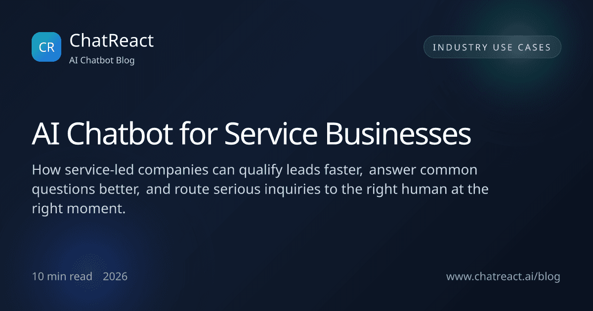 AI Chatbot for Service Businesses article illustration