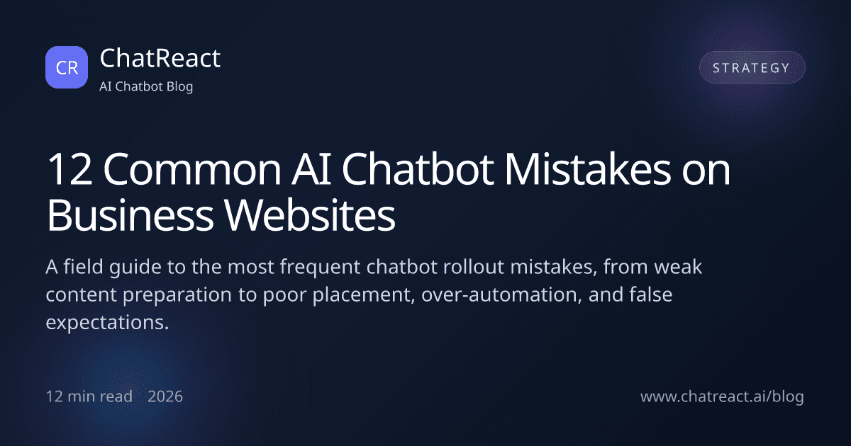 12 Common AI Chatbot Mistakes on Business Websites article illustration