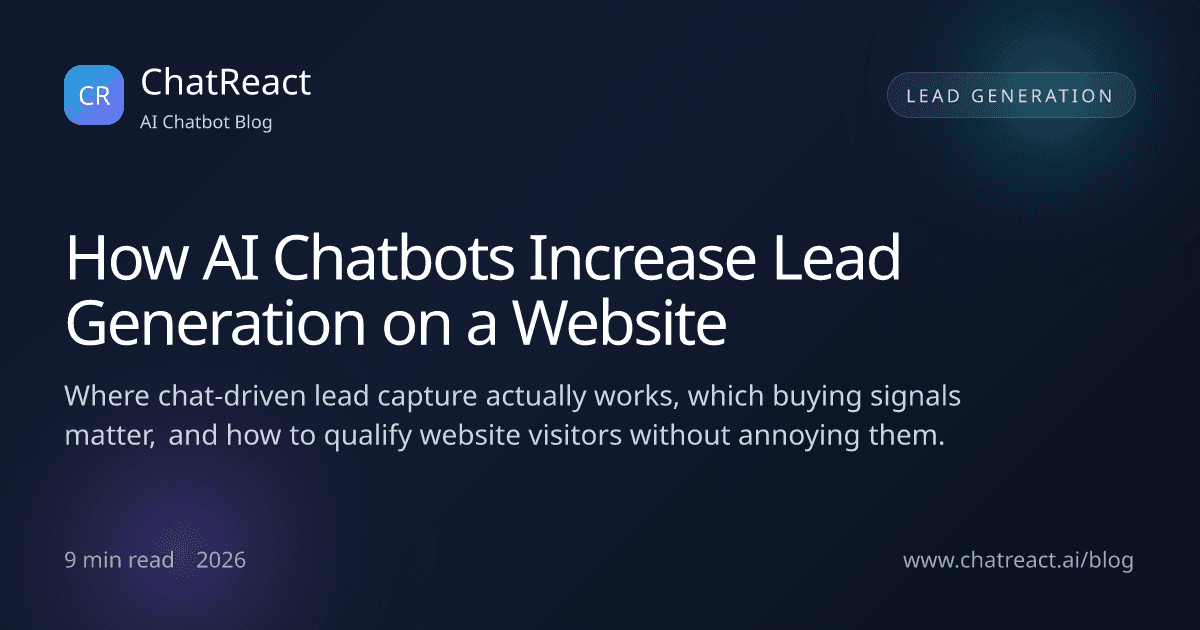 How AI Chatbots Increase Lead Generation on a Website article illustration