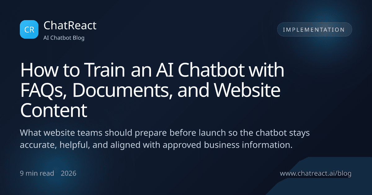 How to Train an AI Chatbot with FAQs, Documents, and Website Content article illustration