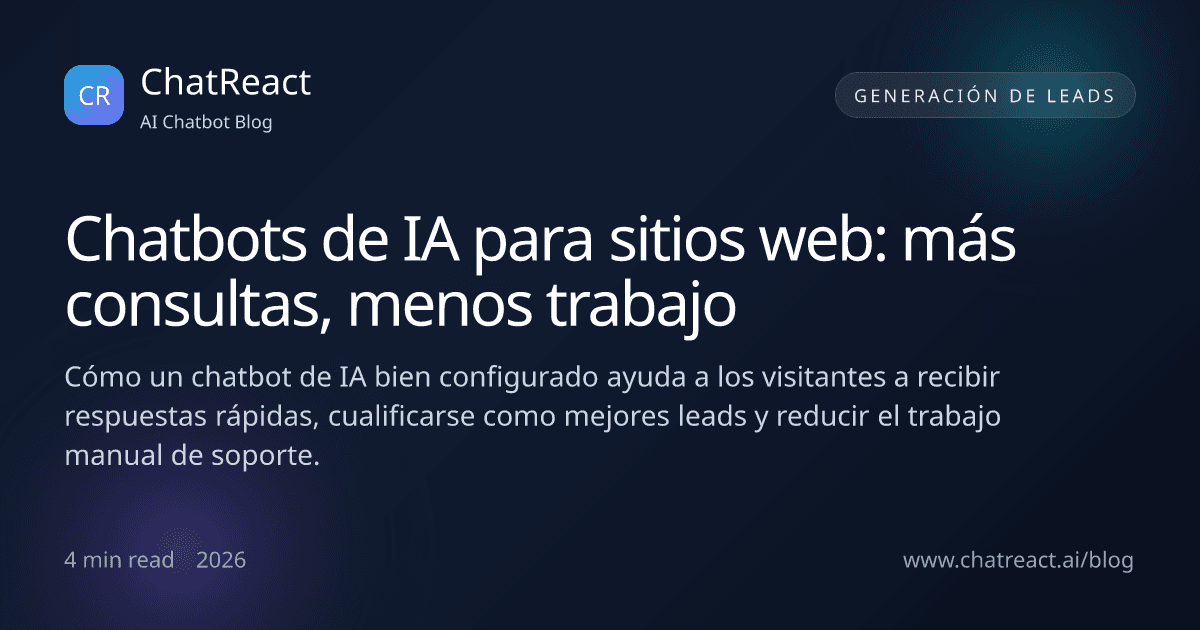 Ilustración de un chatbot de IA para sitio web que genera más consultas con menos trabajo manual