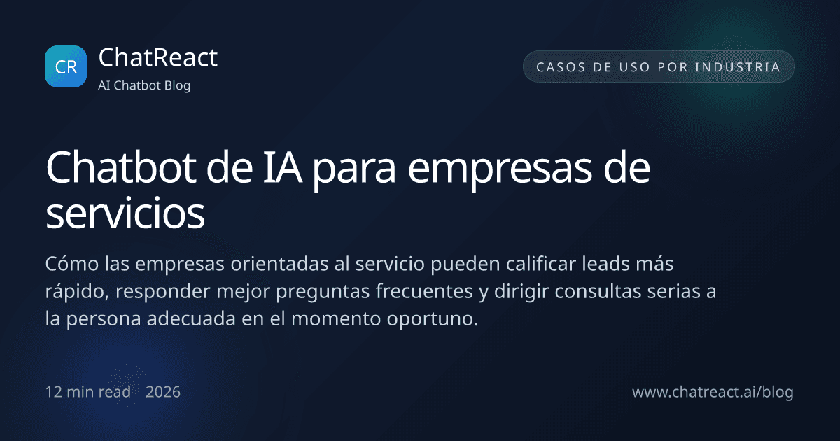 Ilustración del artículo Chatbot de IA para empresas de servicios
