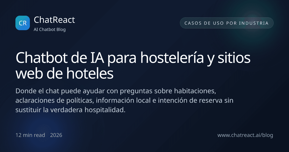 Ilustración del artículo Chatbot de IA para hostelería y sitios web de hoteles