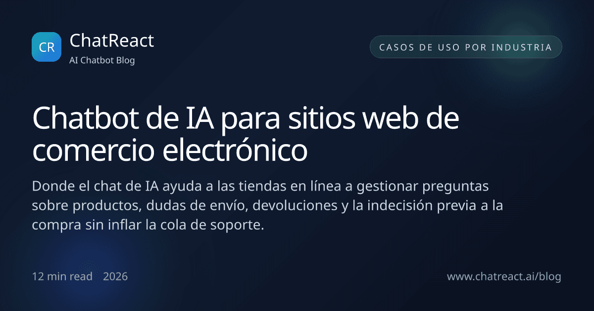 Ilustración del artículo Chatbot de IA para sitios web de comercio electrónico