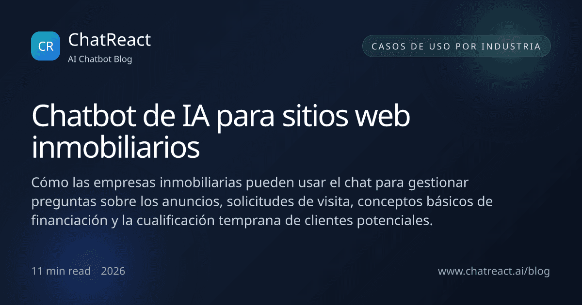 Ilustración del artículo Chatbot de IA para sitios web inmobiliarios