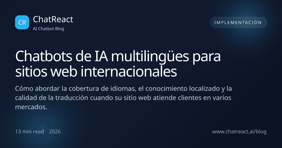 Ilustración del artículo Chatbots de IA multilingües para sitios web internacionales