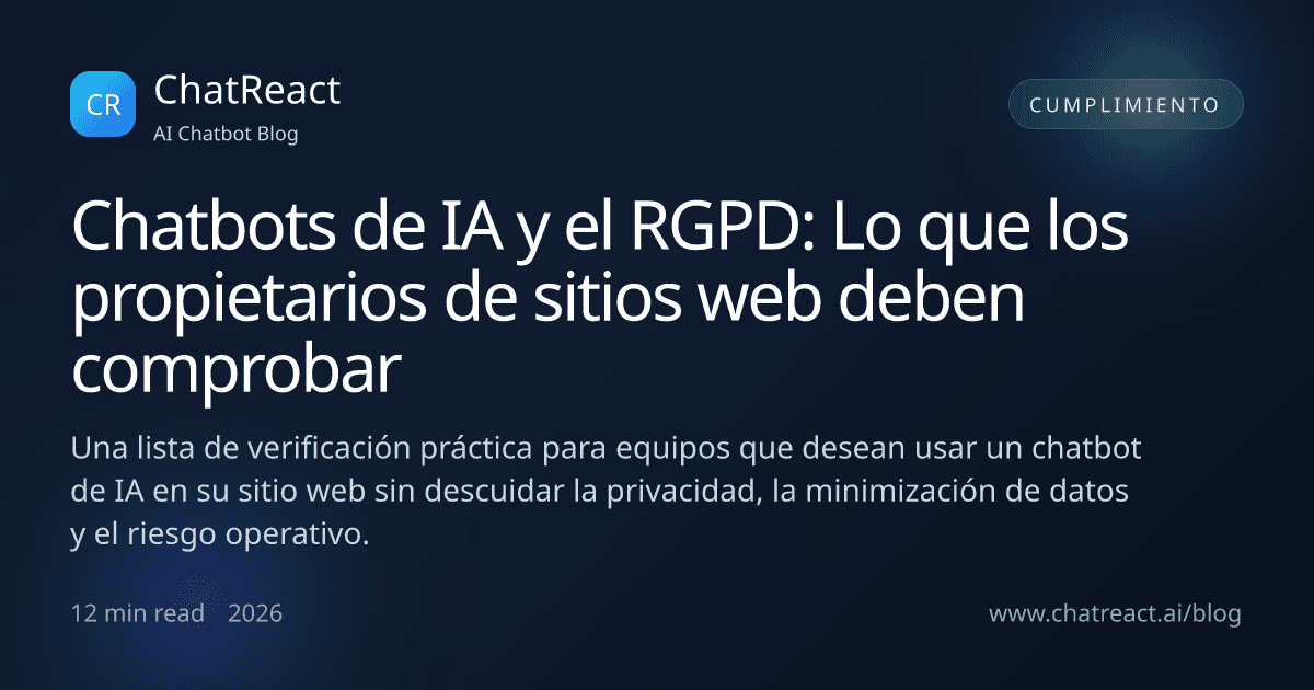 Ilustración del artículo Chatbots de IA y el RGPD: Lo que los propietarios de sitios web deben comprobar