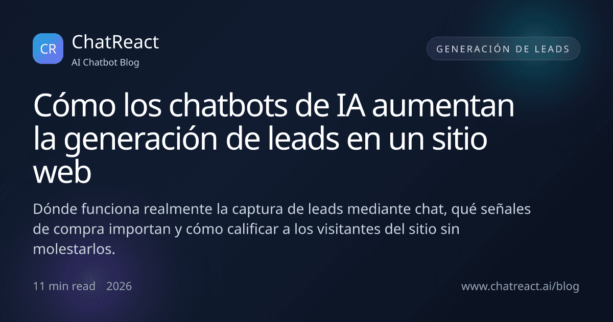 Ilustración del artículo Cómo los chatbots de IA aumentan la generación de leads en un sitio web