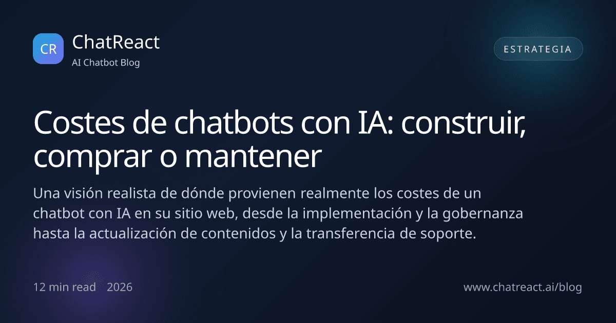 Ilustración del artículo 'Costes de chatbots con IA: construir, comprar o mantener'
