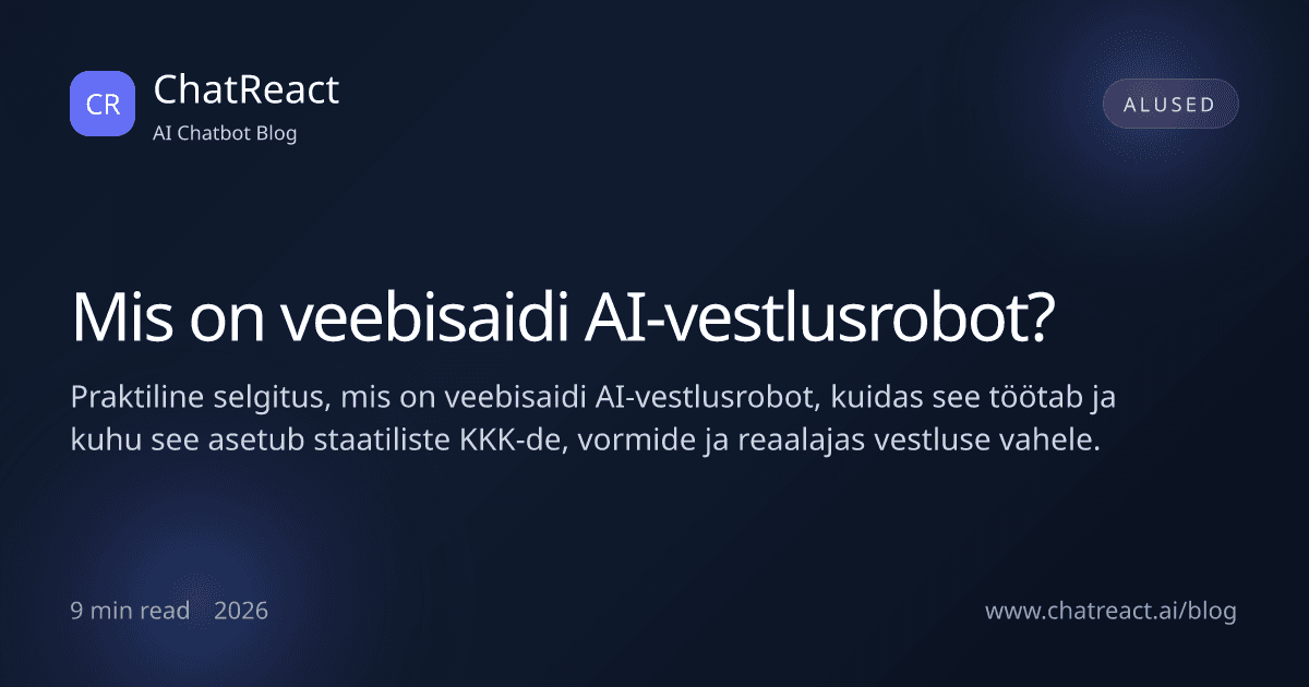 Mis on veebisaidi AI-vestlusrobot? artikli illustratsioon