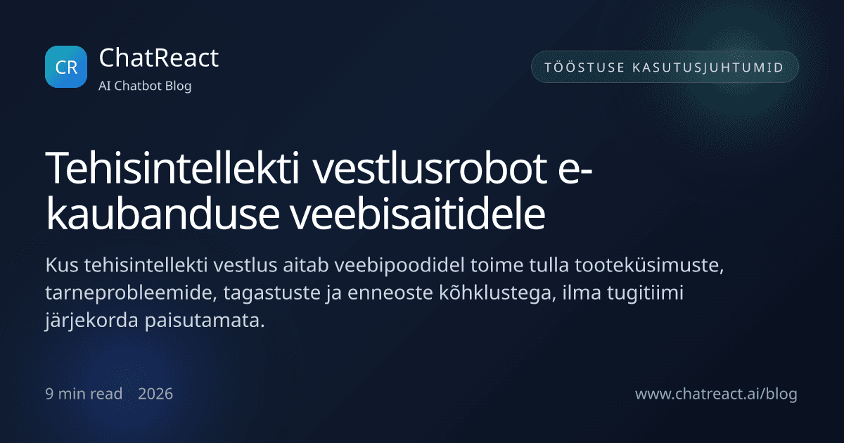 Illustratsioon artiklile 'Tehisintellekti vestlusrobot e-kaubanduse veebisaitidele'