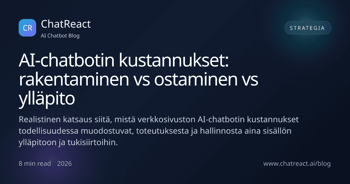 AI-chatbotin kustannukset: rakentaminen vs ostaminen vs ylläpito - artikkelin kuvitus