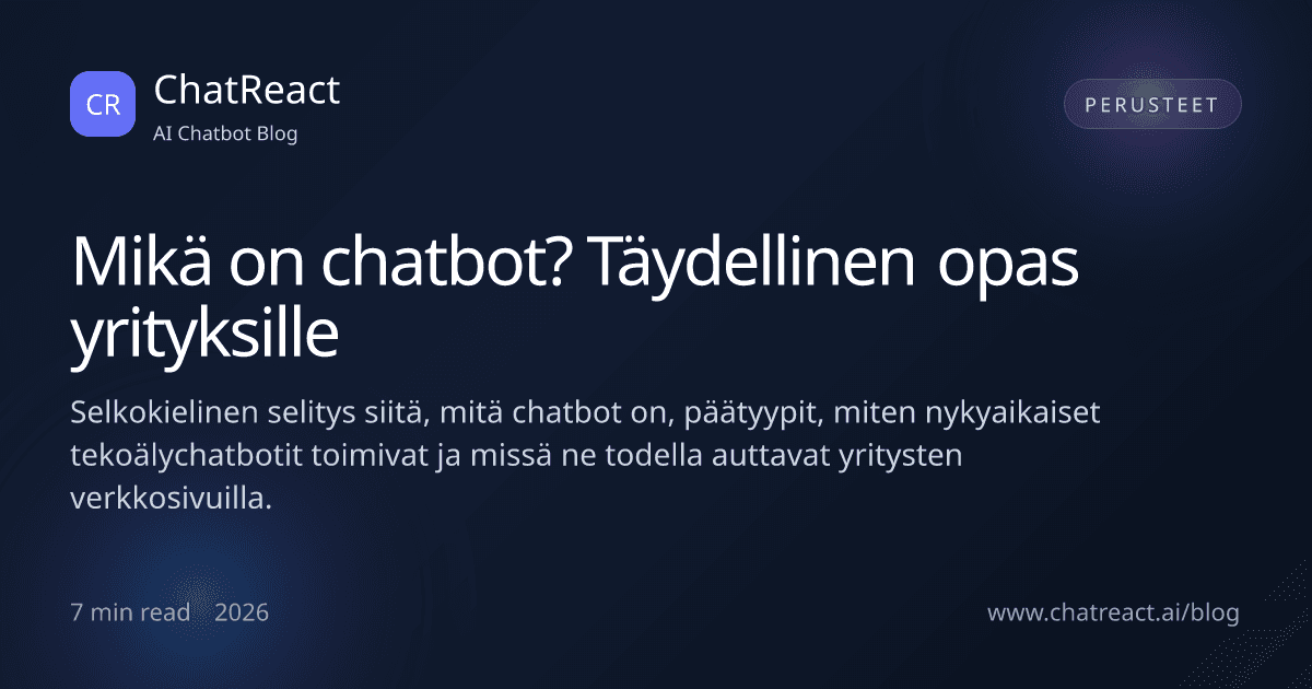 Mikä on chatbot? artikkelin kuvitus