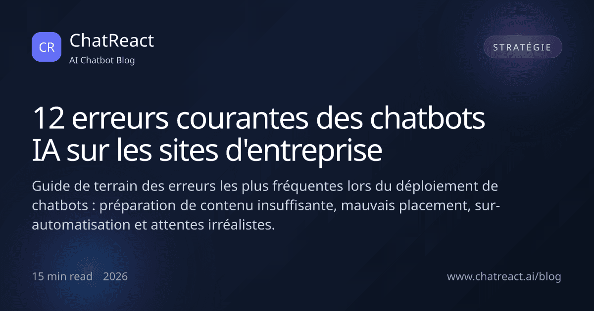 Illustration de l'article «12 erreurs courantes des chatbots IA sur les sites d'entreprise»
